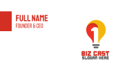 Yellow Bulb Number 1 Business Card