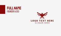 Red Eagle Bird Arrow Business Card