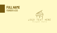 Grand Piano Business Card Design