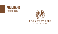Brown Wings Skull Business Card Design