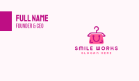 Pink Hanger Shopping Bag Business Card Design