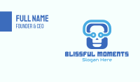 Blue Tech Skull  Business Card Image Preview