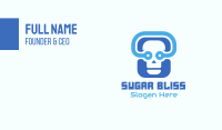 Blue Tech Skull  Business Card Image Preview