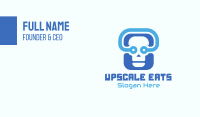 Blue Tech Skull  Business Card Image Preview