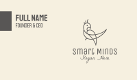 Simple Parrot Bird  Business Card Design