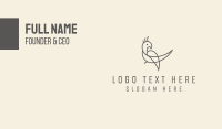 Simple Parrot Bird  Business Card