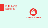 Red Handbag Shopping Business Card