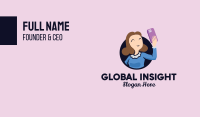 Smiling Selfie Lady  Business Card