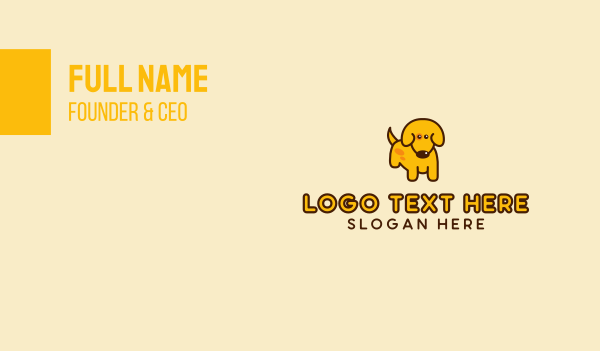 Cute Yellow Dog Business Card Design