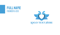 Blue Love Birds Business Card Design