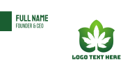 Cannabis Leaf Pattern Business Card Design