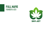 Cannabis Leaf Pattern Business Card