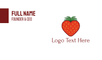 Strawberry Fruit Love Heart Business Card