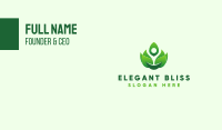 Green Flame Leaves Business Card