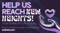 Modern Chrome Fundraising Facebook Event Cover Design