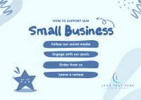 Support Small Business Postcard Design