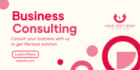 Abstract and Shapes Business Consult Twitter Post