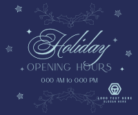 Elegant Holiday Opening Facebook Post