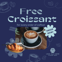 Croissant Coffee Promo Instagram Post