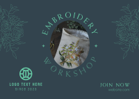 Embroidery Workshop Postcard