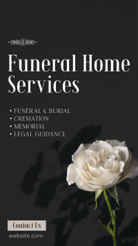 Funeral Home Facebook Story example 4