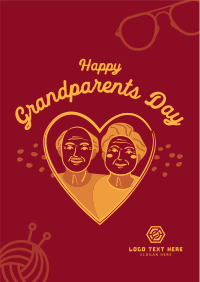 Heart Grandparents Greeting  Flyer