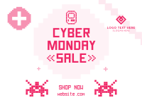 Pixel Cyber Monday Postcard Design