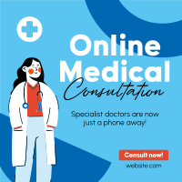 Online Specialist Doctors Linkedin Post Design