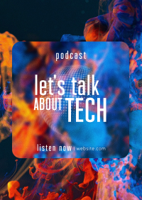 Glass Effect Tech Podcast Flyer