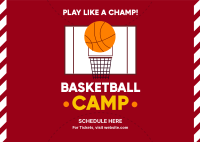 Basketball Camp Postcard