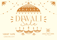 Diwali Lanterns Postcard Design