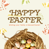 Easter Sunday Greeting Instagram Post Design