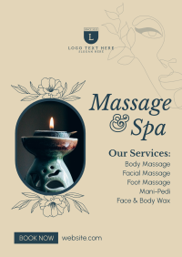 Spa Available Services Poster