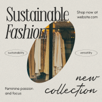 Clean Minimalist Sustainable Fashion Linkedin Post