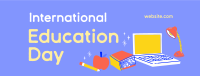 Cute Education Day Facebook Cover