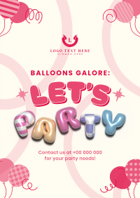 Cute Party Planner Poster Design