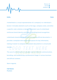 Medical Flatline Letterhead Image Preview