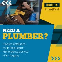 Simple Plumbing Services Instagram Post Design