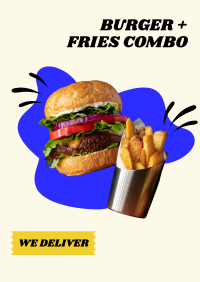 Burger Fries Poster Design