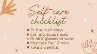 Self care checklist Animation