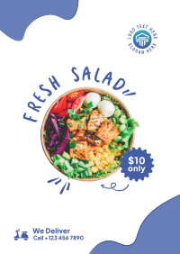 Fresh Salad Delivery Poster