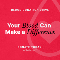 Minimalist Blood Donation Drive Linkedin Post