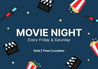 Fun Movie Night Postcard