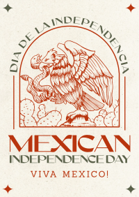 Retro Mexican Independence Day Poster