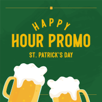 St. Patrick's Day Happy Hour Instagram Post Design