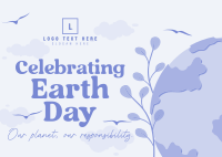 Modern Celebrate Earth Day Postcard Design