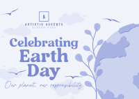 Modern Celebrate Earth Day Postcard Image Preview