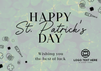 Shamrock Saint Patrick Postcard Design