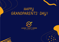 Happy Grandparents' Day Abstract Postcard