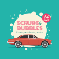 Bubble Car Instagram Post Design